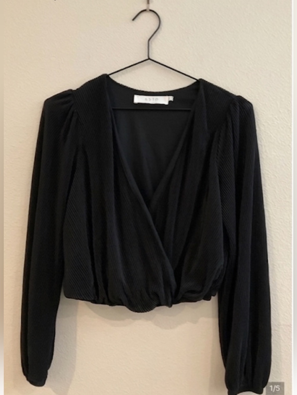 Astr Black Textured Sleeveless Top XS